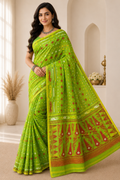 Dhakai Jamdani Saree| Green