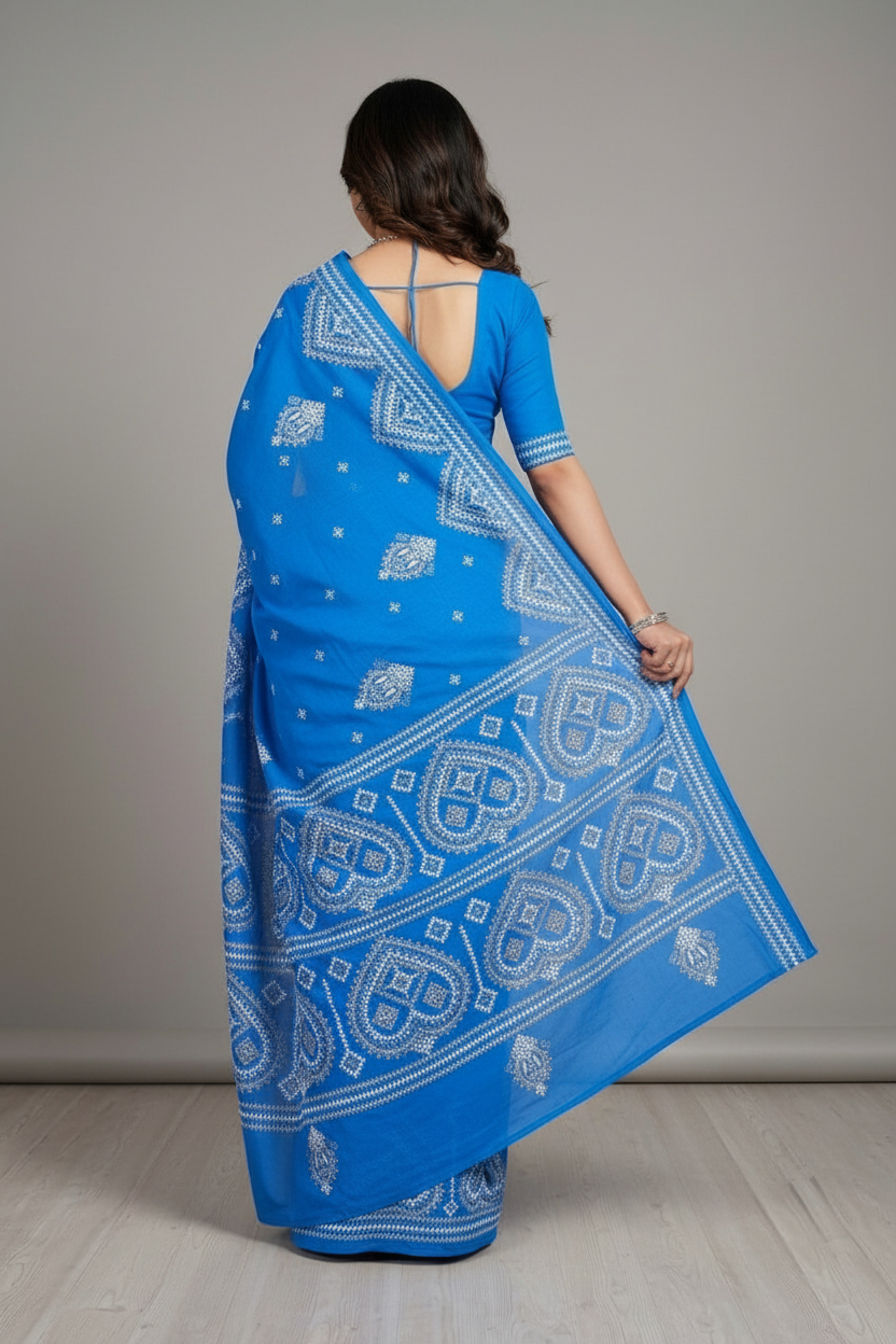Back Pose Pallu Drape