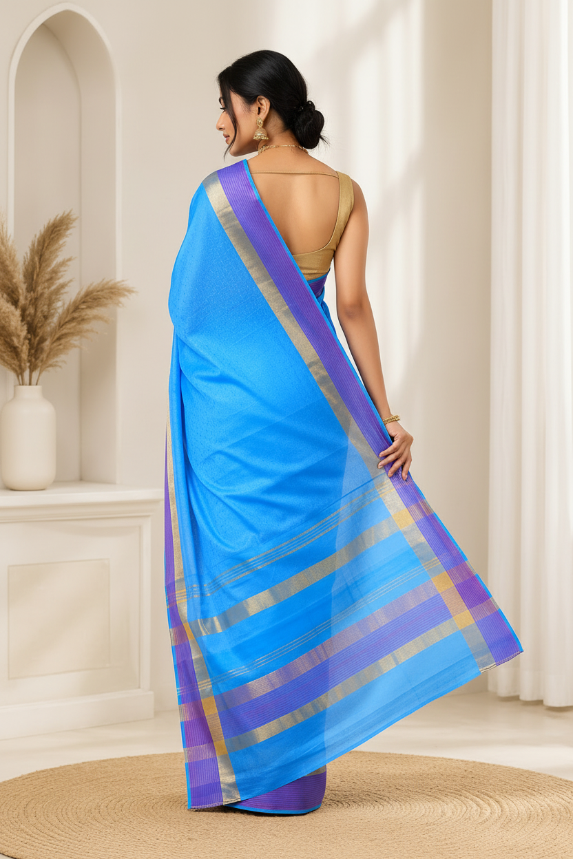 Back Pose Pallu Drape