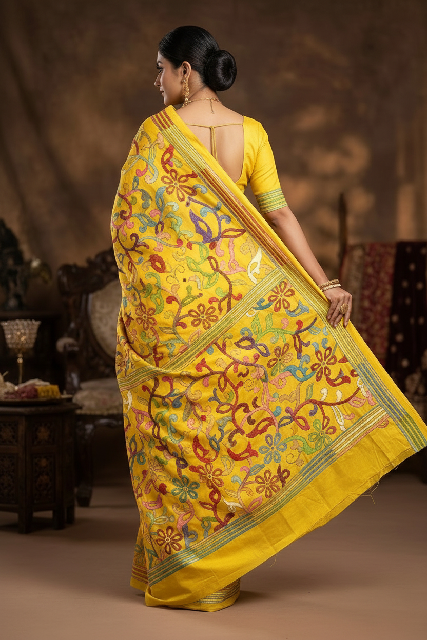 Back Pose Pallu Drape