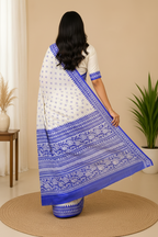 Back pose showing pallu fall