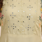 Close-up floral embroidery detail