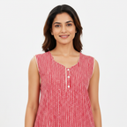 Close-up neckline shot