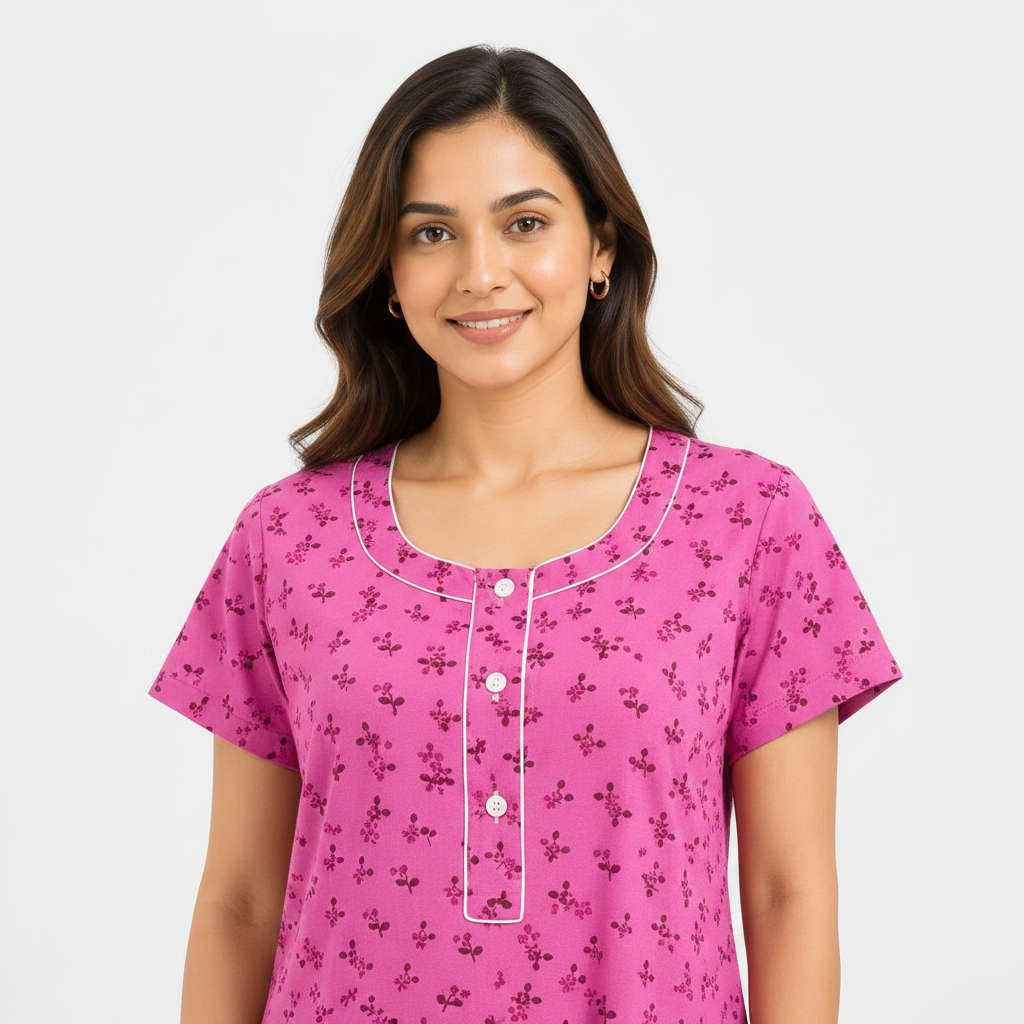Close-up neckline shot