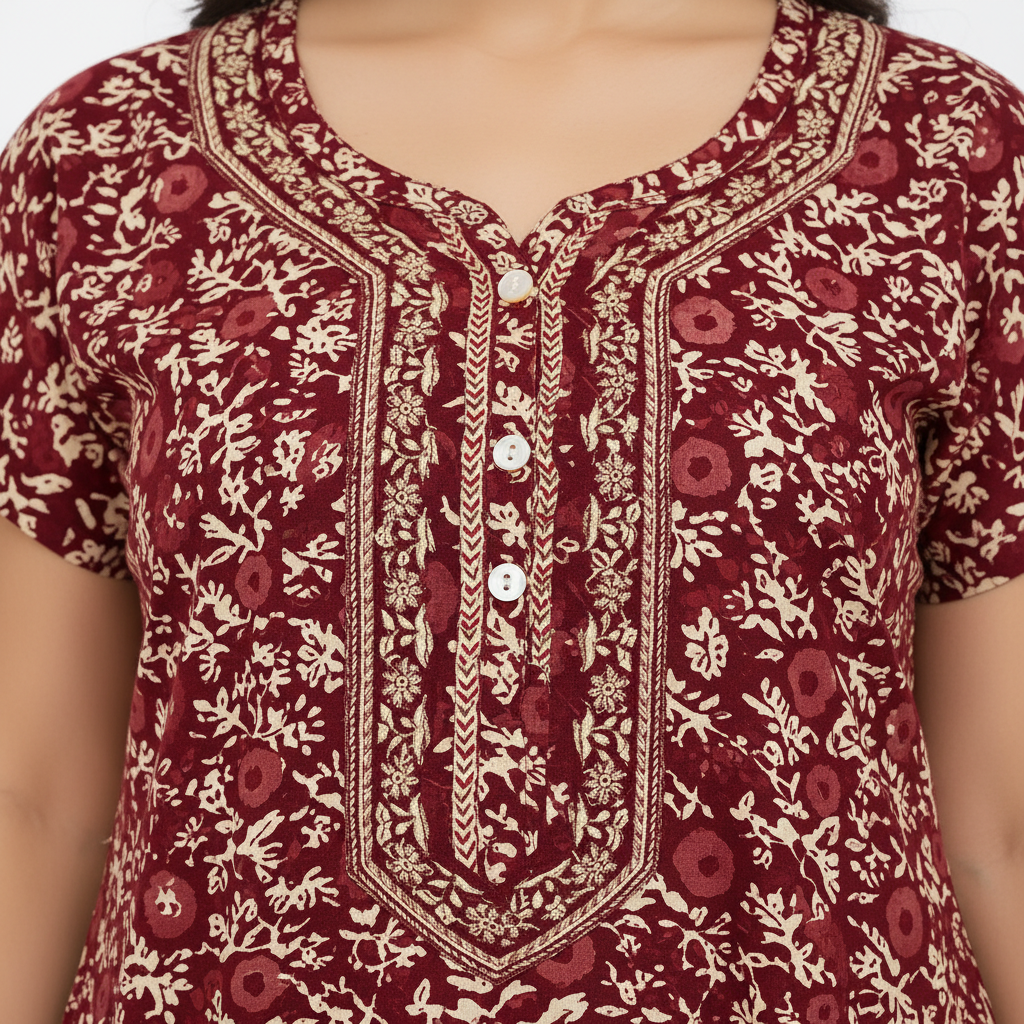 Close-up neckline