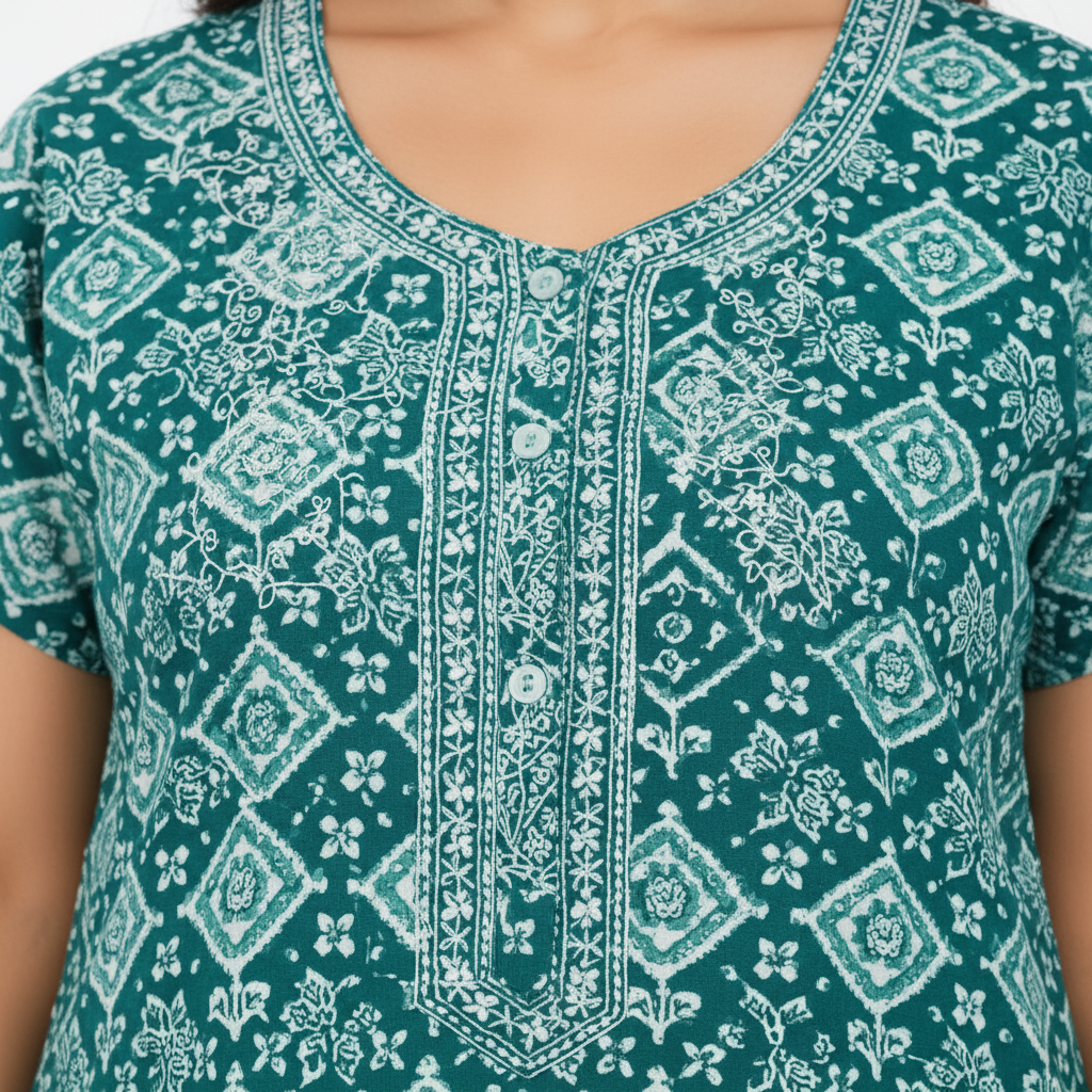 Close-up neckline