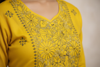 Embroidery detail close-up