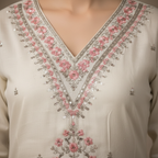 Embroidery detail close-up