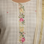 Floral embroidery detail close-up