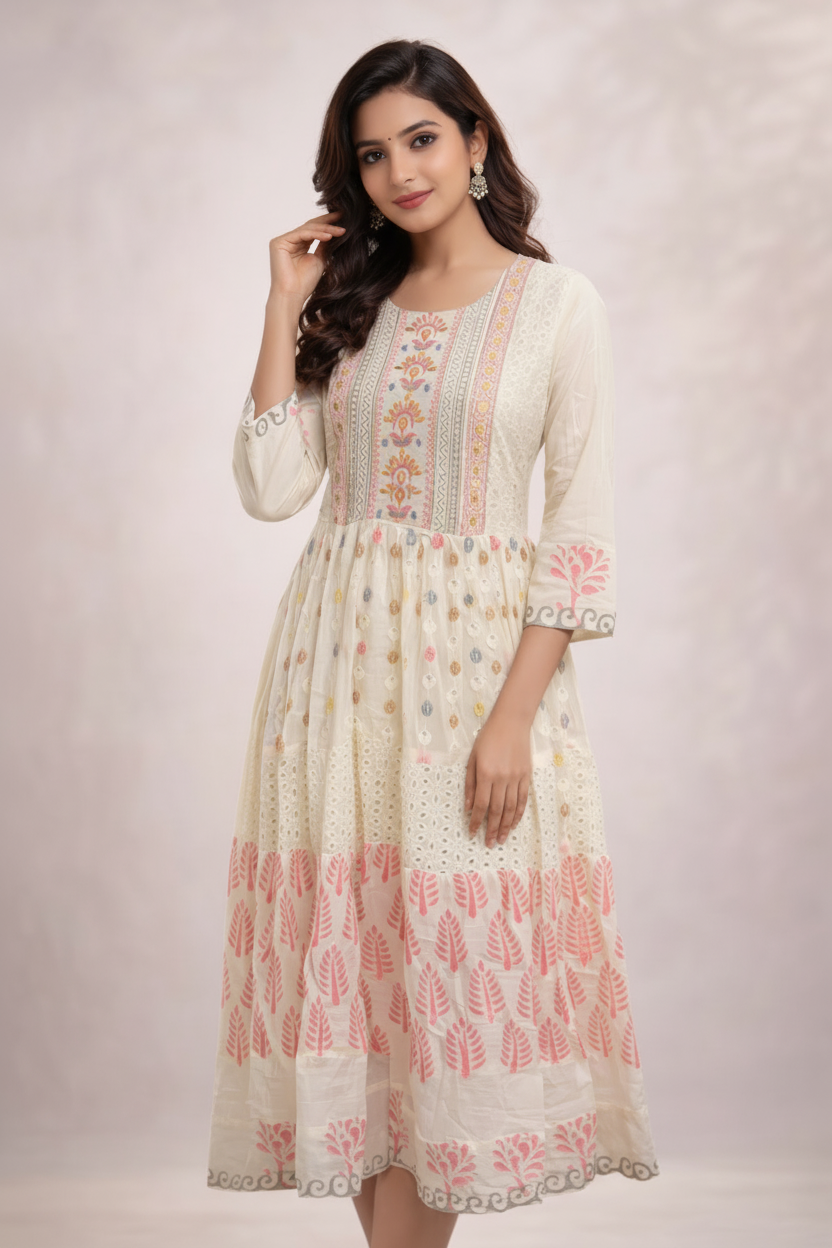 Front pose with hand near earring