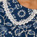 Indigo Dabu Blouse Texture