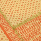 Macro texture of print and orange border
