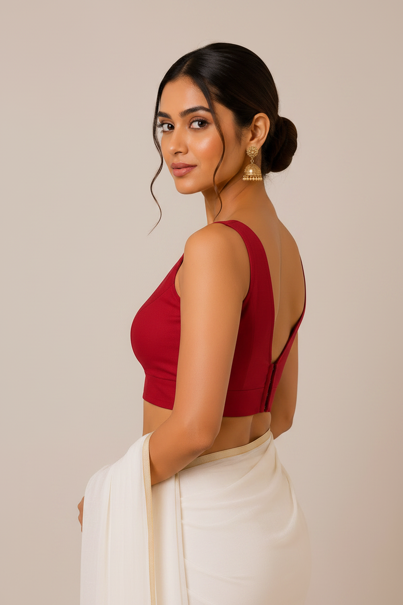 Red Blouse Back View