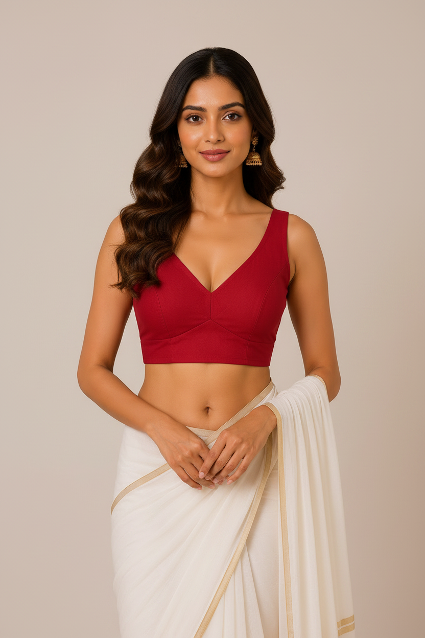 Red Blouse Front View