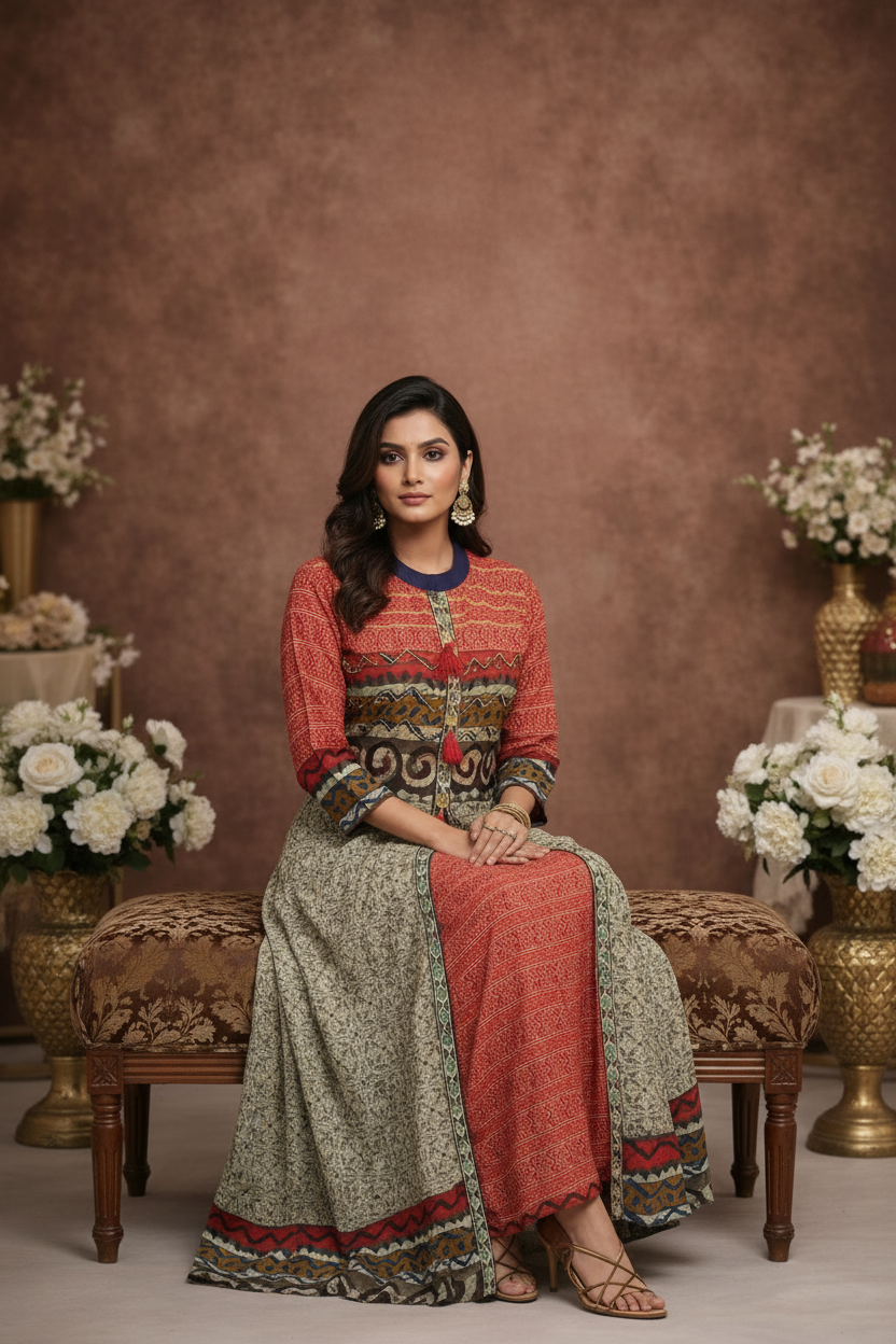 Seated elegant pose