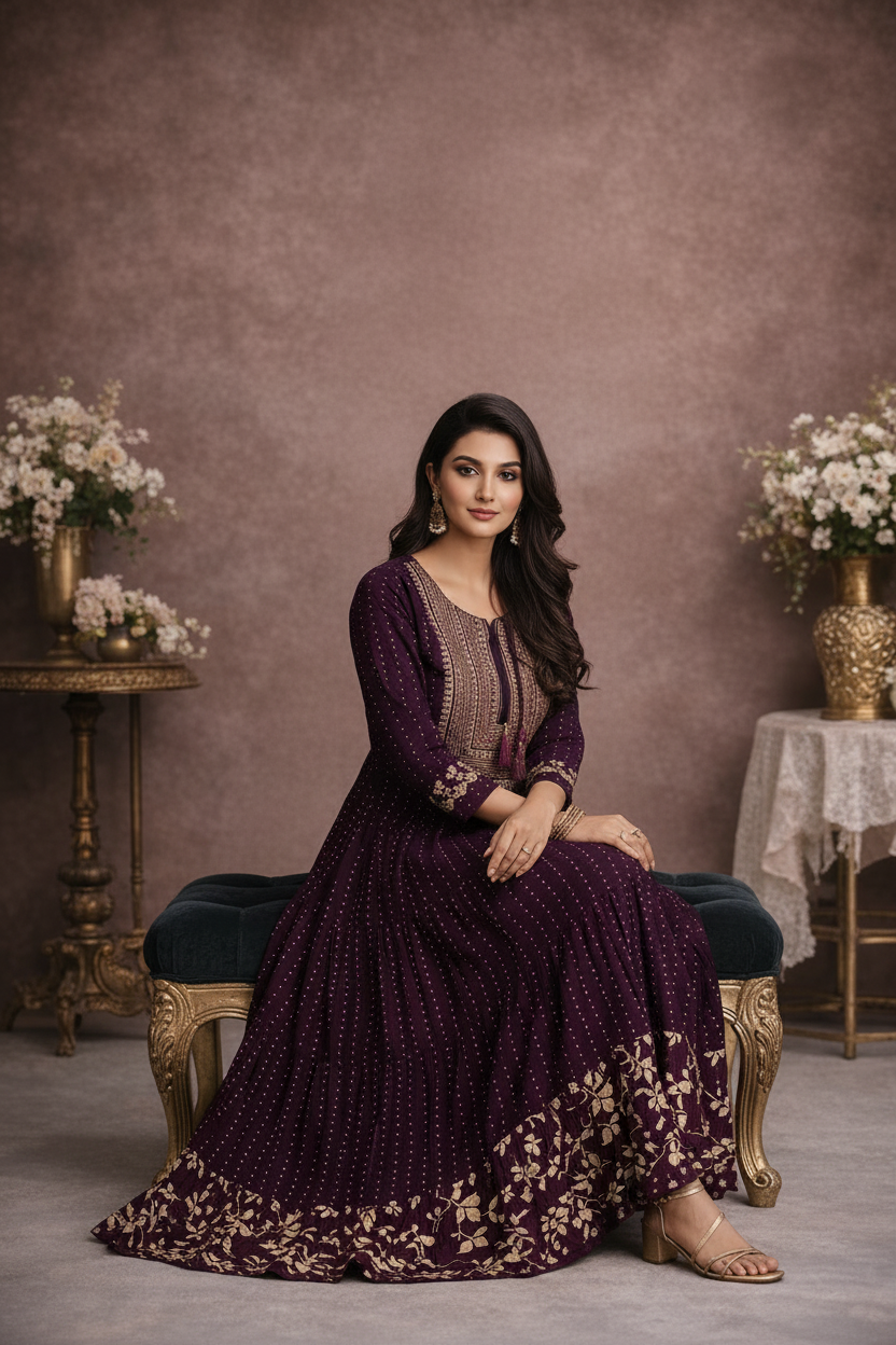 Seated elegant pose