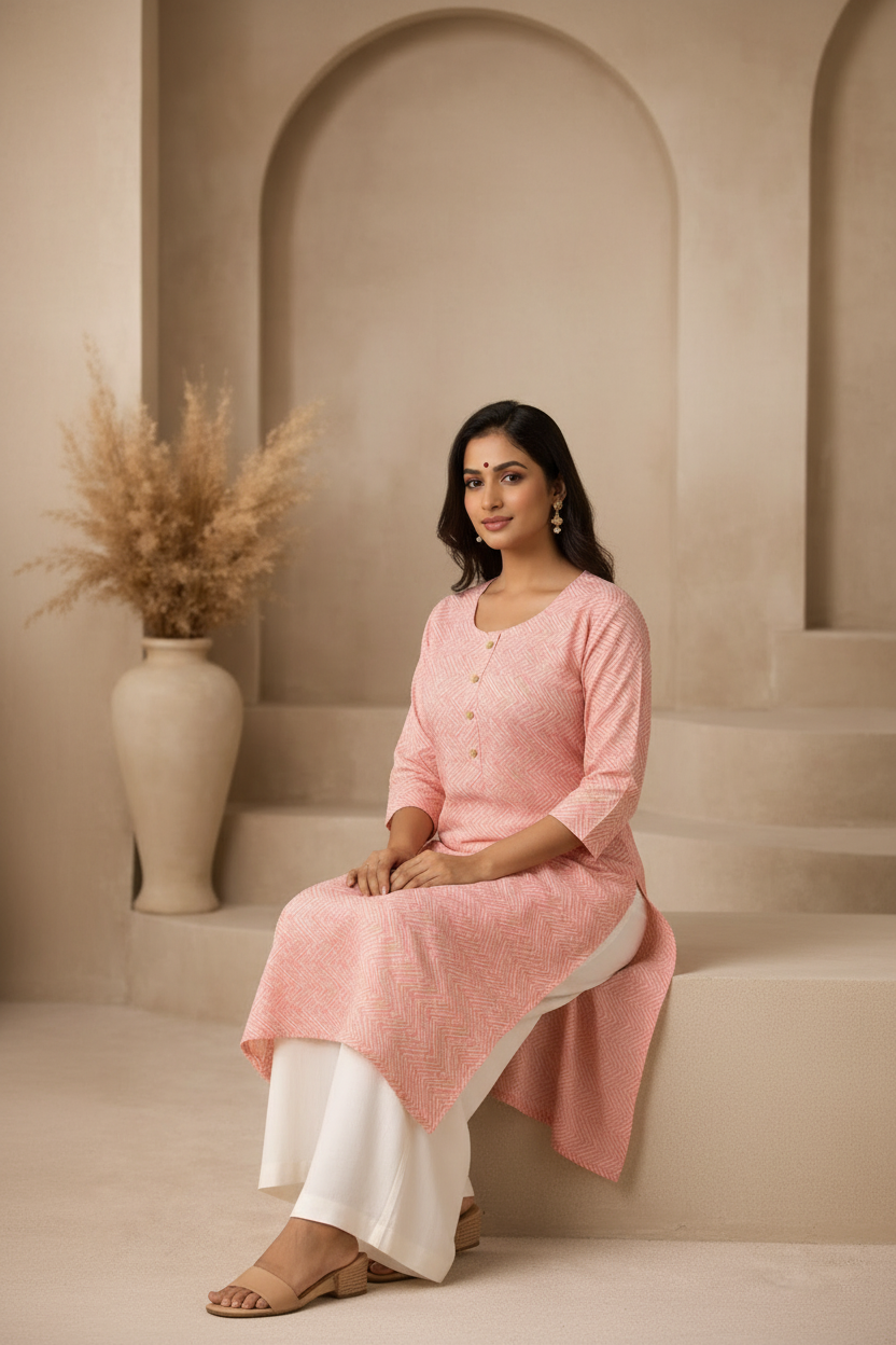 Seated relaxed pose