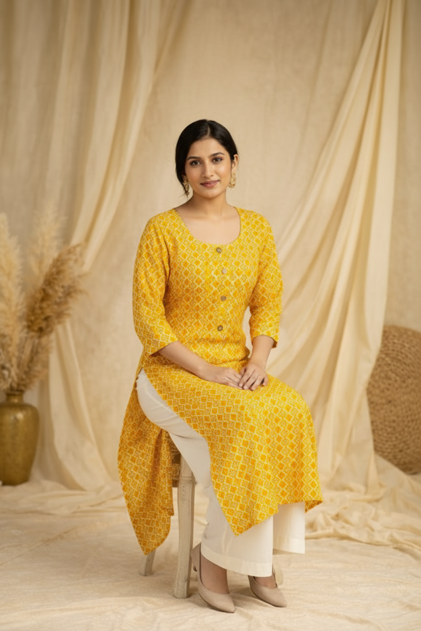 Seated relaxed pose