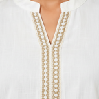 Texture macro shot - white kurti