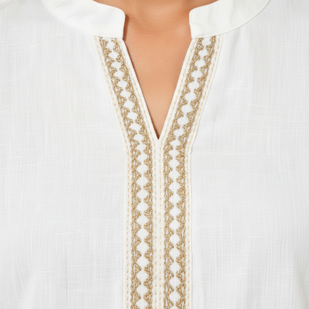 Texture macro shot - white kurti