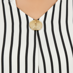 Texture shot - black white vertical stripe fabric