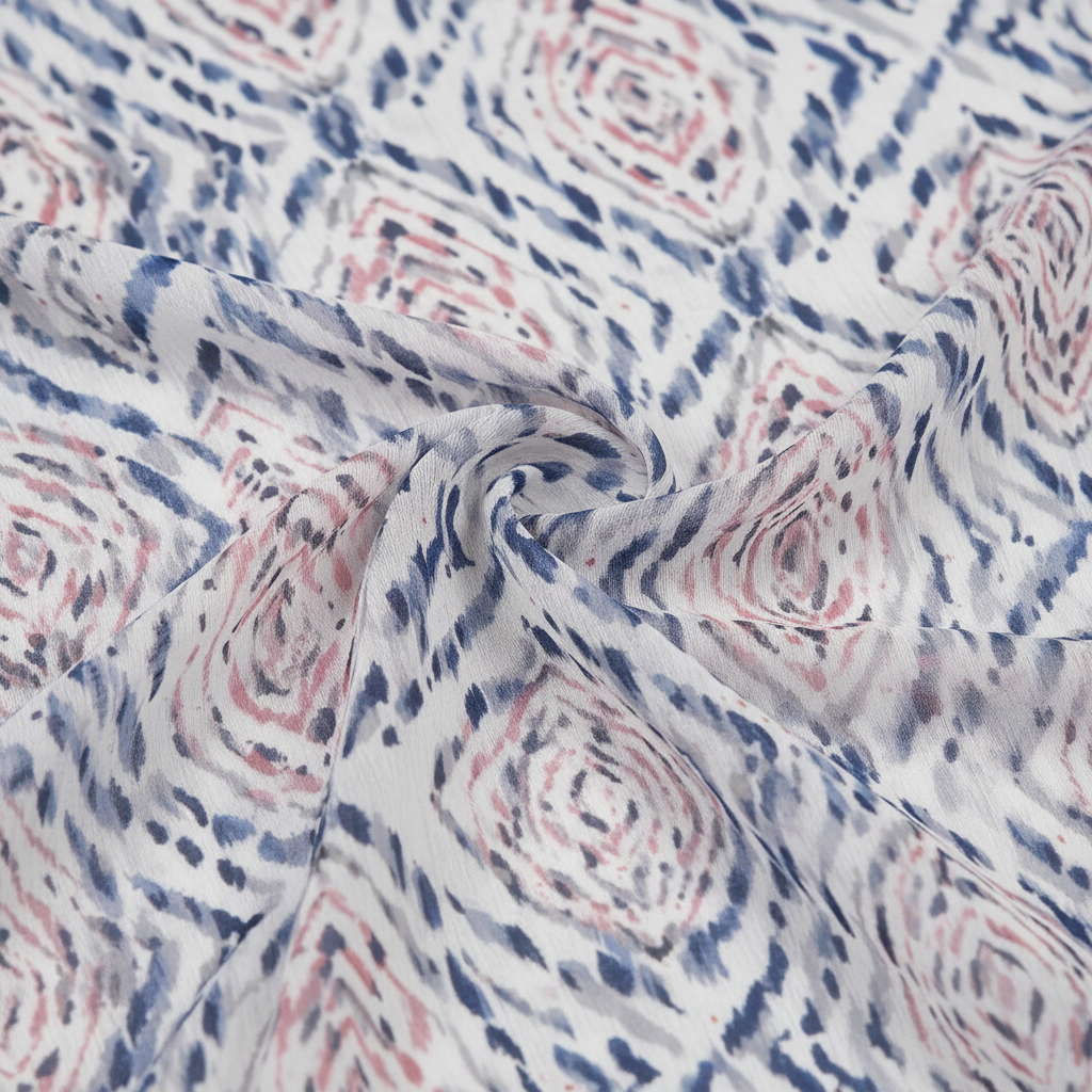 Texture shot - blue pink ikat print