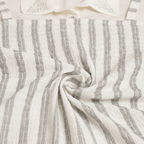 Texture shot - silver stripe embroidery