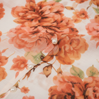Texture shot - terracotta rose floral chiffon print
