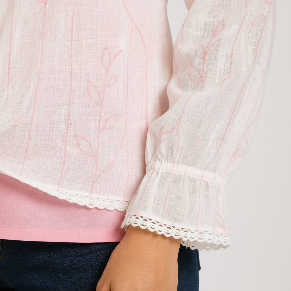 Texture shot - white self-textured shrug