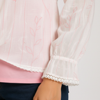 Texture shot - white self-textured shrug