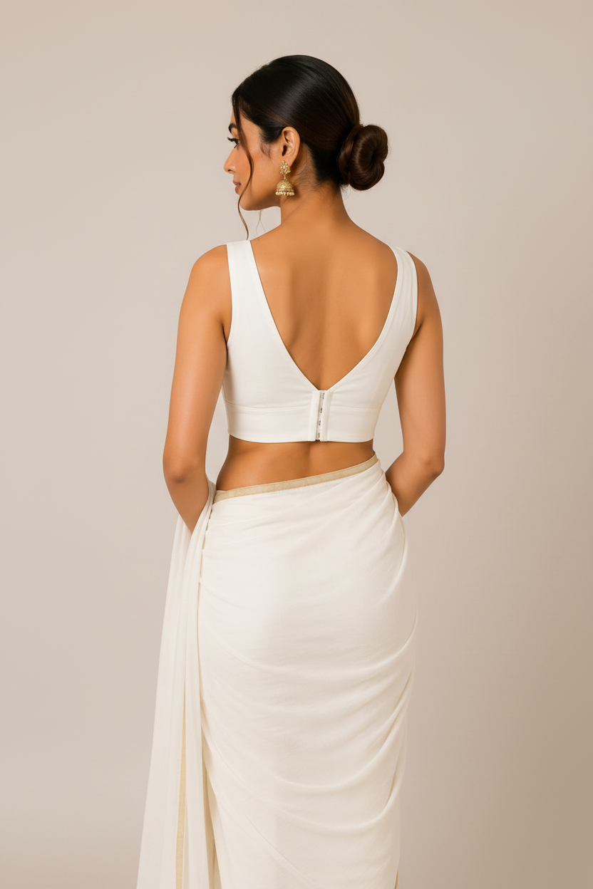 White Blouse Back View